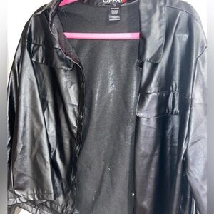 NWT Rainbow OPPA Plus Faux Leather Jacket 3X